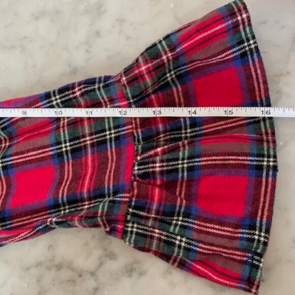 HALEY AND THE HOUND Red Plaid Flannel Peplum Ruffle Top with Gold Back Buttons M - Picture 14 of 15